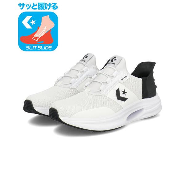 converse コンバース CAVESTAR SLIT SLIDE レディーススニーカー スリッポン(ケイブスタースリットスライド) 33600042 [HF] ホワイト/ブラック【レディース】 CONVERSE（コンバース） CAVESTAR SLIT SLIDE レディーススニーカー