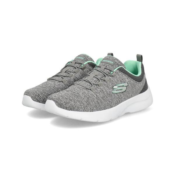 SKECHERS スケッチャーズ DYNAMIGHT 2.0-IN A FLASH 超軽量 ワイド レディーススニーカー ダイナマイト2.0インアフラッシュ 12965W GYMN グレー/ミント