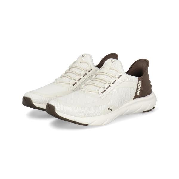 PUMA プーマ 【ハンズフリー】SOFTRIDE FLEX LACE EASE IN ALT WD 軽量 レディーススニーカー(ソフトライドフレックスレースイーズイン) 311996 10 [HF] フロステッドアイボリー/チョコレート PUMA（プーマ） ハンズフリー SOFTRIDE FLEX LACE EASE IN ALT WD 軽量