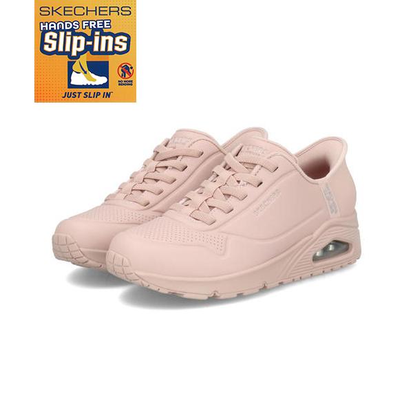 SKECHERS スケッチャーズ SLIP-INS スリップインズ UNO-EASY-AIR レディース厚底スニーカー ゴムひも ひも結び不要(ウノイージーエア) 177112 ブラッシュピンク SKECHERS（スケッチャーズ） SLIP-INS スリップインズ UNO-EASY-AIR