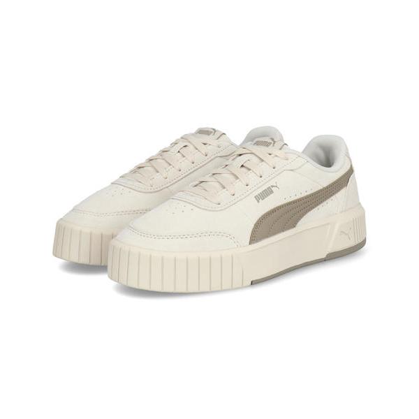 PUMA プーマ CARINA MIA SD レディーススニーカー 厚底シューズ(キャリーナミアスエード) 402638 01 アルパインスノー/アイスコーヒー PUMA（プーマ） CARINA MIA SD レディーススニーカー 厚底シューズ