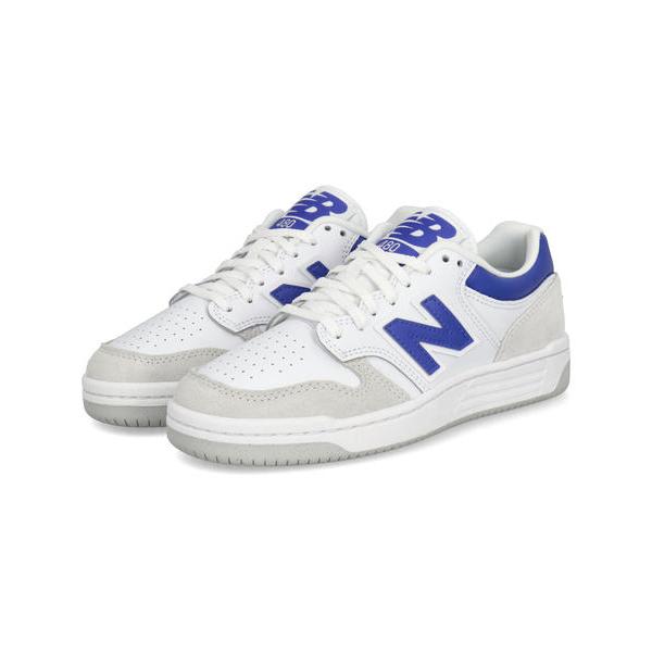 new balance ニューバランス BB480 レディースレザースニーカー【本革】 BB480LBI ホワイト/ブルー New Balance（ニューバランス） BB480 レディースレザースニーカー 本