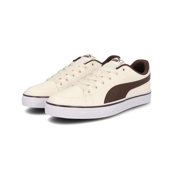 【極美品】ダーマ⭐︎フェイクミンク　フーデット　ロングジレ　ブラウン　サイズ3 PUMA プーマ V COURT VULC レディーススニーカー Vコートバルク
