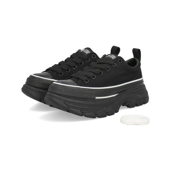 converse コンバース ALL STAR TREKWAVE AP OX レディーススニーカー 厚底 ボリュームソール(オールスタートレックウエーブAPOX) 31317390 ブラック/レッド CONVERSE（コンバース） ALL STAR TREKWAVE AP OX レディース