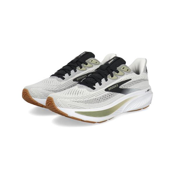 BROOKS ブルックス GHOST 17【軽量】メンズスニーカー ランニングシューズ(ゴースト17) BRM4423 W/GRY ホワイト/ブラック/ティ