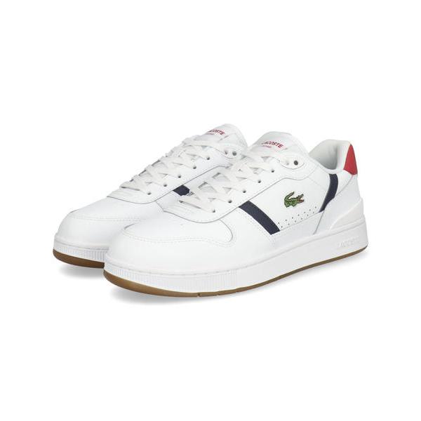 LACOSTE ラコステ T-CLIP SET 224 8 SMA メンズレザースニーカー(Tクリップセット2248SMA) 48SMA0094 407 ホワイト/ネイビー/レッド LACOSTE（ラコステ） T-CLIP SET 224 8 SMA メンズレザースニーカー T