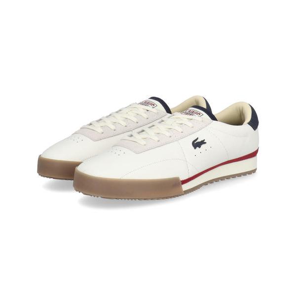 LACOSTE ラコステ AURA 225 7 SMA メンズレザースニーカー(オーラ2257SMA) 50SMA0161 407 ホワイト/ネイビー/レッド LACOSTE（ラコステ） AURA 225 7 SMA メンズレザースニーカー オーラ