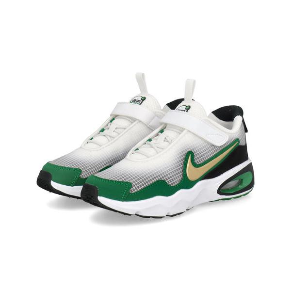 NIKE ナイキ AIR MAX NOVA PS 軽量 キッズスニーカー 子供靴 ストラップシューズ エアマックスノヴァPS FN4459-107 ホワイト/メタリックゴールド/マラカイト