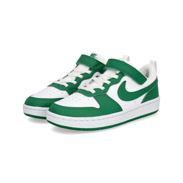NIKE ナイキ COURT BOROUGH LOW RECRAFT PS キッズスニーカー 子供靴 ストラップシューズ コートボローLOWリクラフトPS DV5457-139 ホワイト/マラカイト