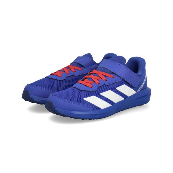 adidas アディダス FAITO EL K 軽量 キッズスニーカー 運動会 子供靴 ストラップ ファイトELK KJ1938 ロイヤルブルー/フットウェアホワイト/カレッジレッド