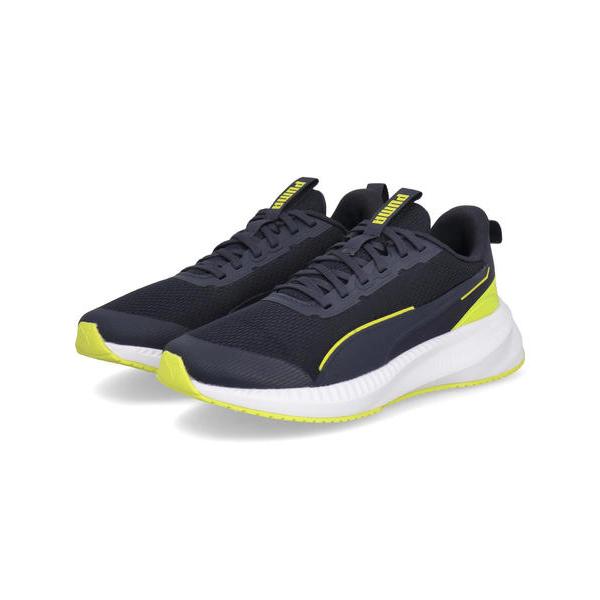 PUMA プーマ FLYER LITE 3 JR キッズスニーカー ひも靴 ランニングシューズ フライヤーライト3ジュニア 401526 02 ニューネイビー/レモンシャーベット/ホワイト