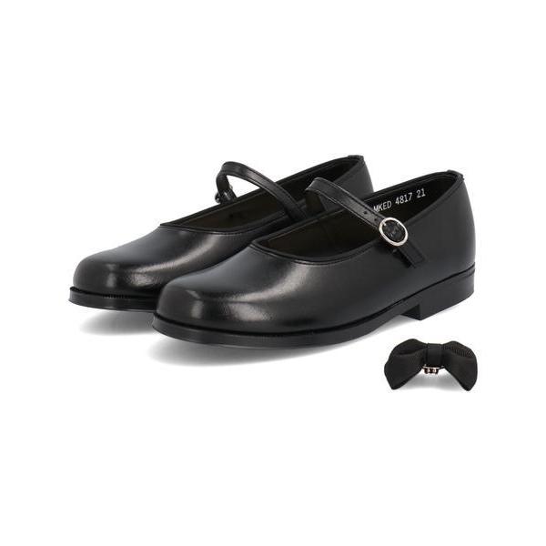 HARUTA ハルタ キッズ リボン付きフォーマルシューズ 4817 ブラック  