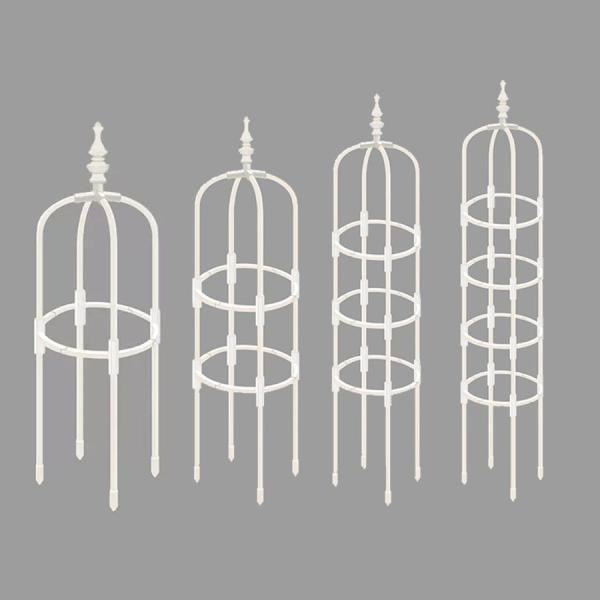 ?クライミングフレームは厚みのあるスチール製で、長寿命です。 外側の樹脂コーティングは、ブドウの木を夏の暑さから守ります。 スチール製の内部は中空で軽く、かさばりません。?ローズオベリスクの金属製トレリスは、取り付けと分解が簡単で、これらの...