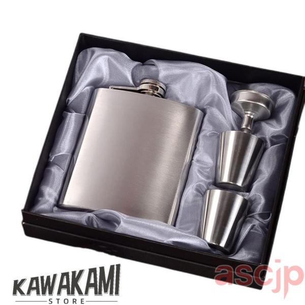 1.錆に強い高級ステンレスで作られるヒップフラスコです。壁が普通のスキットルより厚いから、寿命が長くなって表面も鏡面仕上げて使いやすいです。2.【容量】7oz オンス （約200ml） 【サイズ】17*18.5*4.5cm(キャップ部を除く...