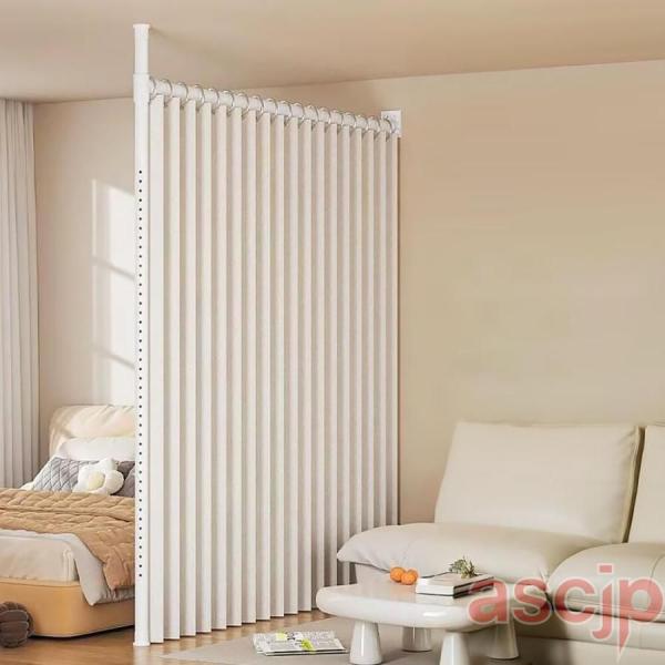 【縦横対応サイズ】幅160cm?210cm 高さ210cm?310cm カーテン幅220*220cm【間仕切りや目隠しに】このつっぱり式 間仕切りカーテンロッドは多目的で、部屋、バスルーム、リビングエリアなど、さまざまな場所で使用できます。...