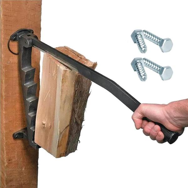 薪割り 薪割り台 壁掛け 薪スタンド 薪割りクサビ ネジ付き薪薪割り機 - ウッドカッター 中庭用ウッドスプリッター アウトドアキャンプ アウトドアマニュアルウ