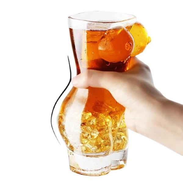 人体カップ 透明ガラス おもしろ食器 ビールグラス ビールジョッキ インテリア 筋肉 マグカップビッグチェストビールカップ400ml/700ml 耐久性のある 食洗機対応