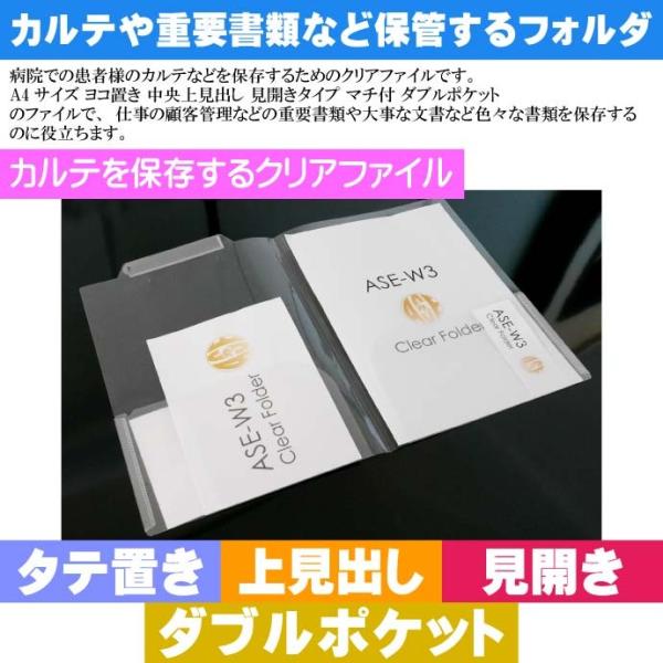 送料無料 カルテフォルダー 10枚 ヨコ置き 上見出し 見開きタイプ マチ付 ダブルポケット付クリアファイル カルテホルダー Sa05 Buyee Buyee Japanese Proxy Service Buy From Japan Bot Online