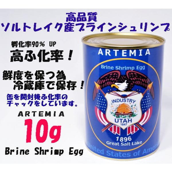 GSL産  ブラインシュリンプ エッグ  ユタ州 ソルトレイク産 10g 　ふ化率90％ UP