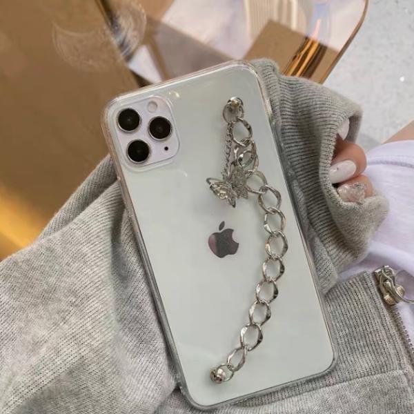送料無料 韓国風 スマホカバー Iphoneカバー 蝶 12pro Iphoneケース 韓国 流行り 人気 おしゃれ スマホケース 可愛い 蝶々 チェーン 海外 Iphone 12 Xr 11 Xs 7 Se 8 テンアール 12mini 代購幫