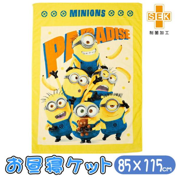 【お昼寝ケット】MINION ミニオン パラダイスミニオンズ品番 4805045100JANコード 4992272728491お子様のお昼寝用にピッタリなお昼寝ケットです。綿100%だから肌にも優しく、吸水性にも優れています。制菌加工がされ...