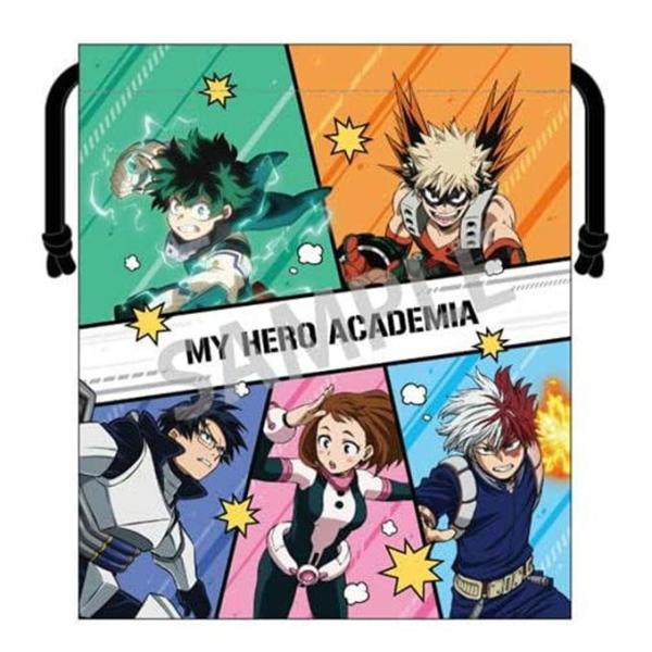 僕のヒーローアカデミアランチコレクション入園入学準備におススメです♪抗菌仕様で しわになりにくく乾きやすいマチ付き巾着袋です。小物入れや小分け袋として使用するなど、用途の幅広い商品です。【サイズ】約210×180×70mm【品質】ポリエステ...