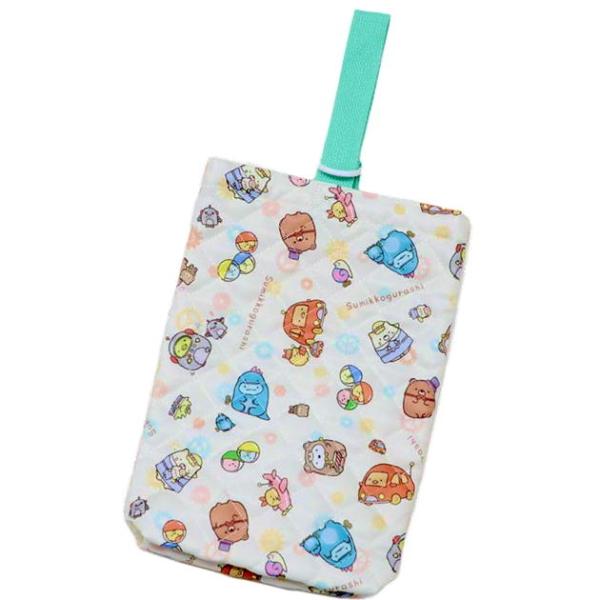 キャラクターキルトシューズバッグ　ケイカンパニー映画すみっコぐらし3（ツギハギ工場のふしぎなコ）新入園・新入学準備やプレゼントお祝いに！幼稚園・小学校で大活躍【サイズ】：約W20×H27cm【素材】：ポリエステル100％※撮影時の光の具合、...