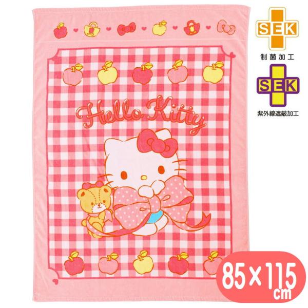 【お昼寝ケット】ハローキティ ビッグリボンとりんご品番 3765005100JANコード 4992272440997お子様のお昼寝用にピッタリなお昼寝ケットです。綿100%だから肌にも優しく、吸水性にも優れています。制菌加工がされているため...