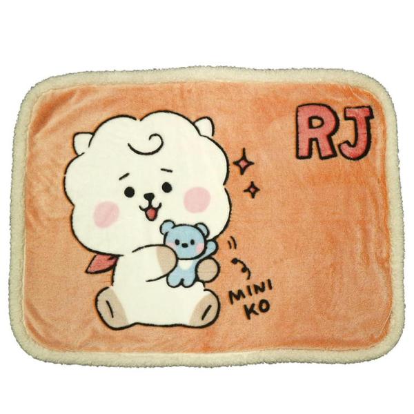 BT21 ひざ掛け 毛布 シープボア ブランケット BTS クォーターケット 70