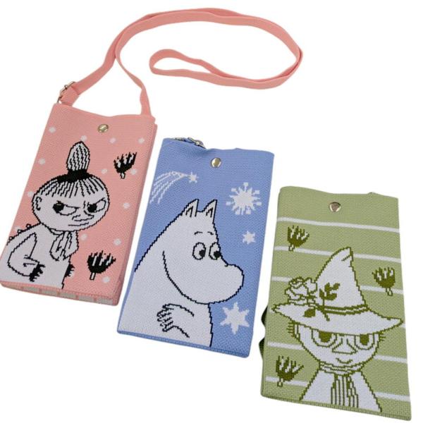 トートバッグ ショルダーバッグ MOOMIN キャラクター ニットバッグ ニット織り 伸びる リトルミイ スナフキン マチあり ミニバッグ