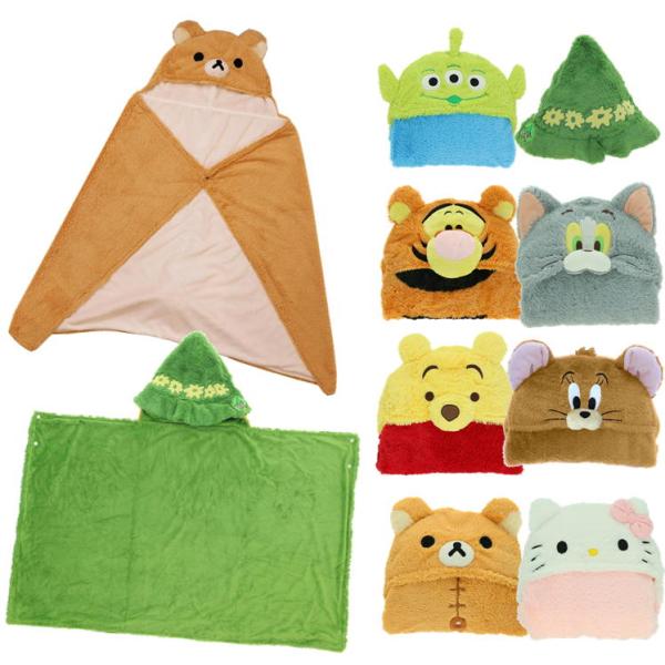 リビングやオフィス、学校、アウトドアなど、冬場は何枚あっても嬉しいブランケット。羽織った時にずれ落ちにくいスナップボタン付きでプレゼントにも喜ばれそうなキャラクターグッズですサイズ：H70×W110cm（フード含めず）素材:ポリエステル10...