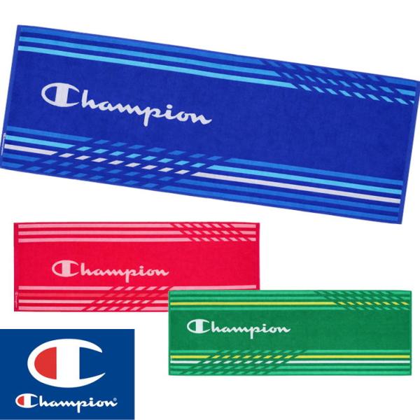 チャンピオン スポーツタオル Champion スピードロゴ スポーツ ブランド 観戦 アウトドア ロングタオル 部活 34×110cm 綿100%