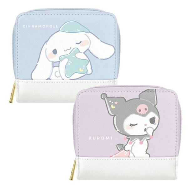 財布 サンリオ むにゃっとシリーズ 二つ折り財布 クラックス シナモロール クロミ 合成皮革 ウォレット 大容量 キャラクター 女の子 かわいい