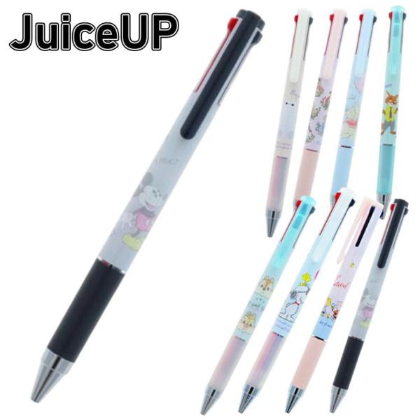 サンスター文具 ジュースアップ3 ゲルインキ ディズニー スヌーピー 多色ペン キャラクター ゲルペン 3色ボールペン ズートピア2 ベイマックス