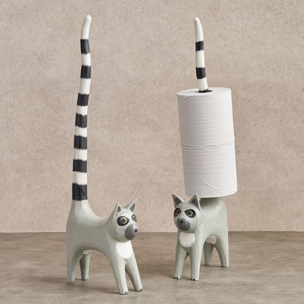 ■サイズ(cm)約 W 18 × D 6 × H 55しっぽ部分の直径：約 2.4※多少サイズは前後します。■重量約 0.3kg■素材アルベシアウッド■生産国インドネシア■備考トイレットペーパー2個収納可能■ご注意※ハンドメイドのためサイズ...