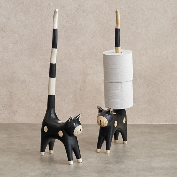 ■サイズ(cm)約 W 18 × D 6 × H 55しっぽ部分の直径：約 2.4※多少サイズは前後します。■重量約 0.3kg■素材アルベシアウッド■生産国インドネシア■備考トイレットペーパー2個収納可能■ご注意※ハンドメイドのためサイズ...