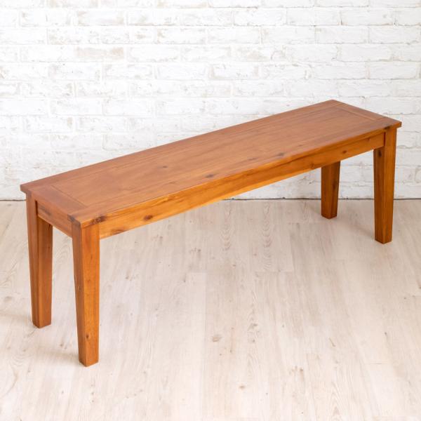 ベンチ 木製 134×35cm 2人掛け [91444]【 イス 天然木 ナチュラル