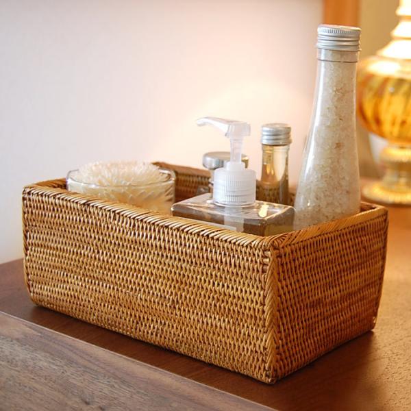 B4長方形ボックス○フタ付○柄入○アタ○バリ島○1002