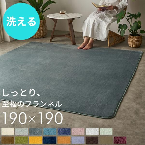 ■サイズ(cm)約 W 190 × D 190厚み：約1.2cm(パイル高さ含む)※多少サイズは前後します。■重量約 2kg■素材＜表面＞ポリエステル100%＜中材＞ウレタンフォーム＜裏面＞不織布（滑りにくい加工）■生産国中国■梱包状態折り...