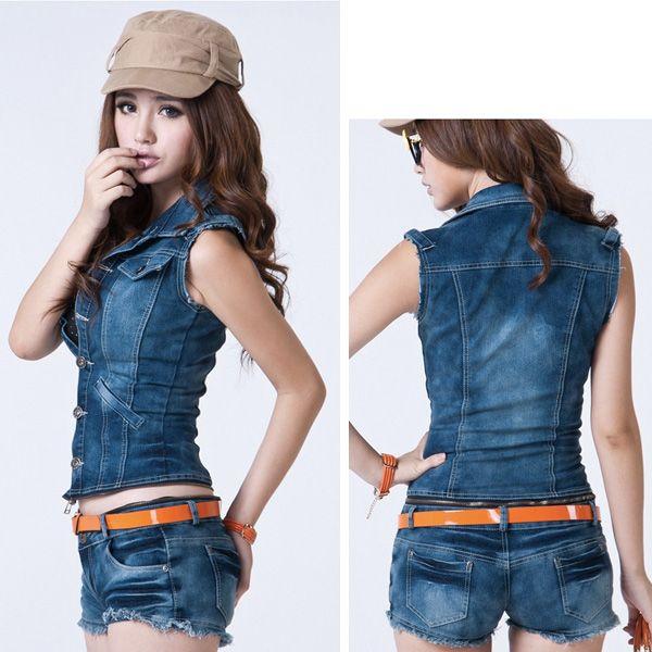 デニム ベスト ジッパー繋ぎ ショートパンツ セットアップ ジーンズ レディース Gジャン デニムパンツ 16 春 Buyee Buyee 日本の通販商品 オークションの代理入札 代理購入