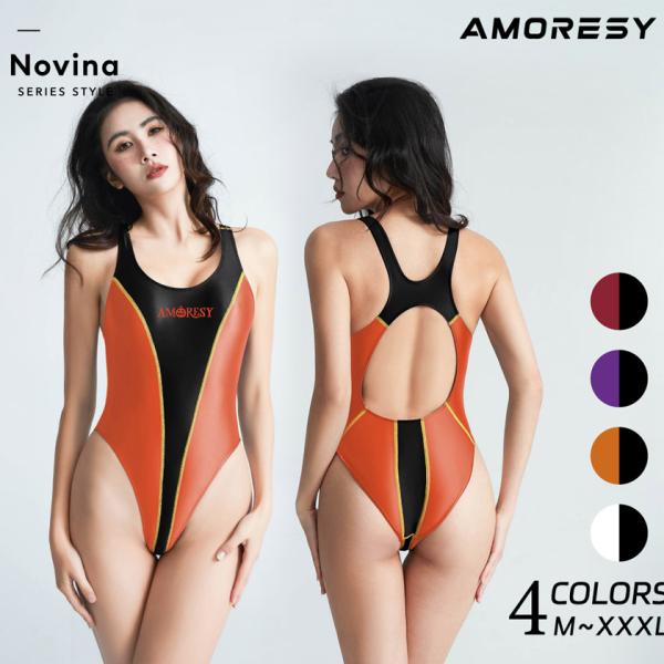 AMORESY/アモレシー コスチューム Novina バックレス ハロウィン レディース ハーフバック 水着風 ストレッチ生地