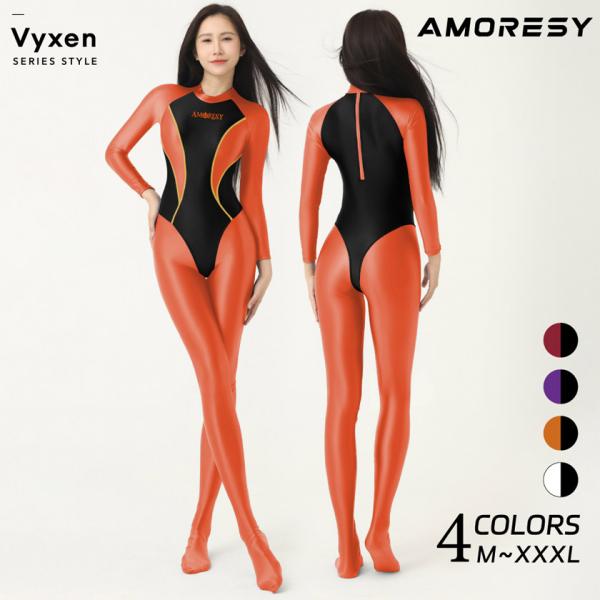 AMORESY/アモレシー コスチューム Vyxenシリーズ スプーキーキャットスーツ ハロウィン レディース ストレッチ生地