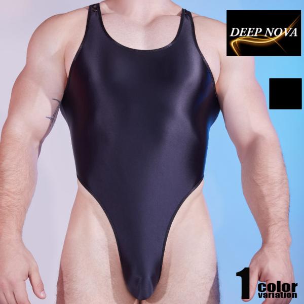 DEEP NOVA/ディープノバ ボディスーツ レオタード バックオープン 背中開き レース ノースリーブ 下着 股下スナップボタン