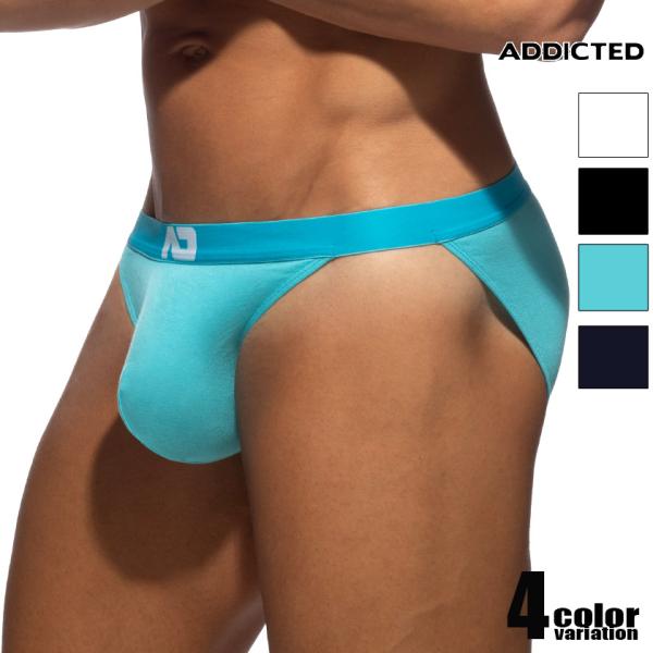 メンズビキニ ブリーフ ADDICTED/アディクティッド BAMBOO SKIN LAYER BIKINI ハイカットレッグ バンブーレーヨン