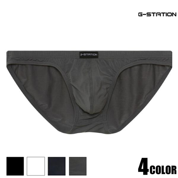 G-Station/ジーステーション マキシマム3D立体ポーチ フロント薄手モダール メンズビキニ フルバック ホワイトデー