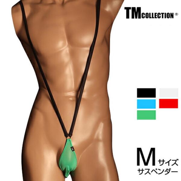 サスペンダー TM Collection STRIKESKIN WET bicolor Suspenders メンズ Tバック 下着 TMコレクション
