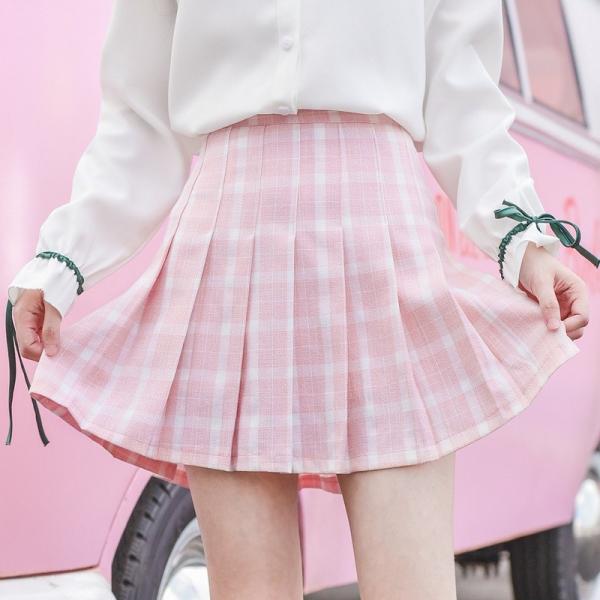 プリーツスカート ピンク チェック柄 森ガール Buyee Buyee Japanese Proxy Service Buy From Japan Bot Online