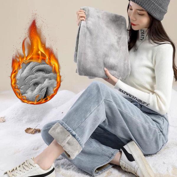 販売内容：ジーンズ素材：コットン　ポリエステル　デニムカラー：ライトブルー裏起毛   ブラックグレー裏起毛伸縮性：なし　透け感：なしサイズ詳細情報：約S:股下64cm ウエスト62cm ヒップ90cm 総丈96cmM:股下65cm ウエスト...