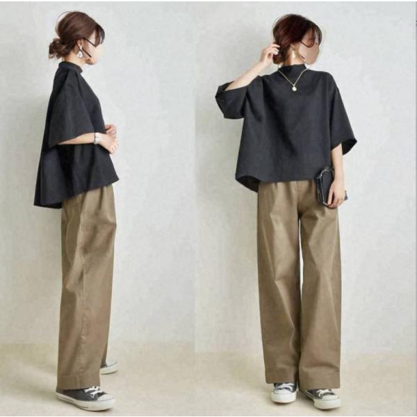 ■販売内容：トップス+パンツ■素材：ポリエステル　コットン■伸縮性：なし　 透け感：なし■色：カーキ　グリーン　グレー　ブラック■サイズ詳細情報：約トップスS:着丈52-58cm バスト100cm 肩幅51cm 袖丈28cmM:着丈53-5...