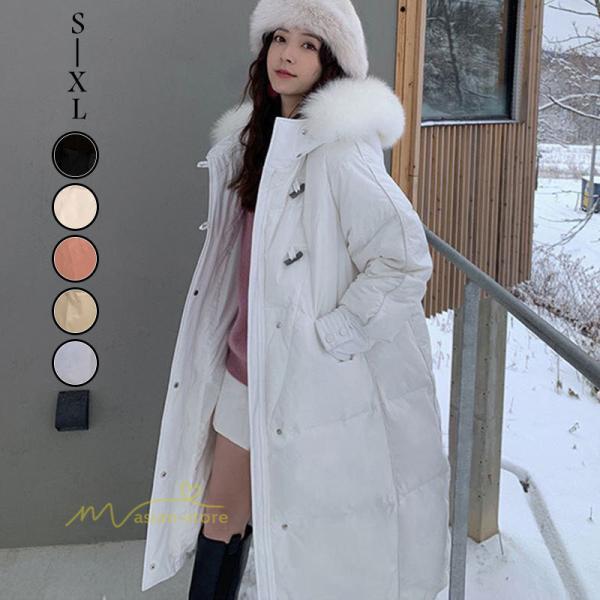 ダウンコート レディース ロング丈ダウンジャケット 大人フェミニン アウター ロングコート 冬アウター 防風 防寒 スリム カジュアル お出かけ フード付き 人気 Ywnsj アジアンストア 通販 Yahoo ショッピング